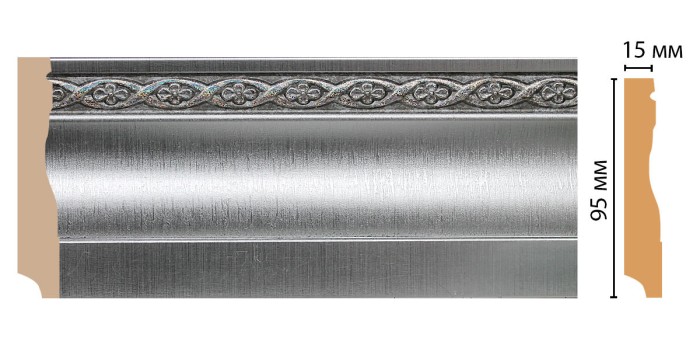 Плинтус напольный DECOMASTER 153-55 ДМ (95*12*2400 мм)