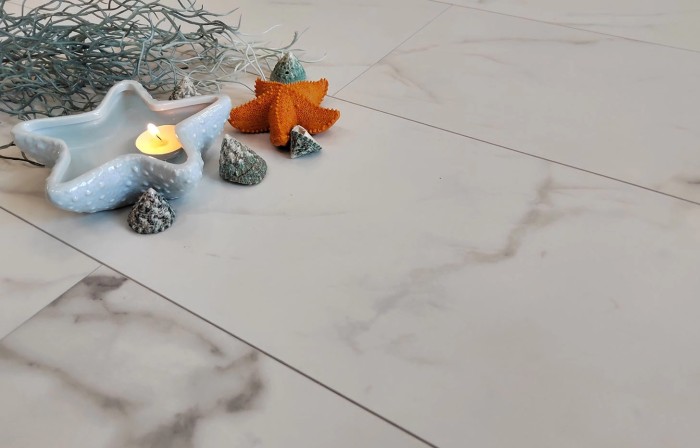 Каменный MSPC ламинат Stone Floor Бело-серый Мрамор 2820-4 MP 1220х234х8 мм
