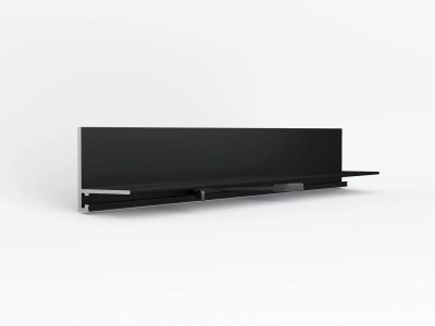 Микроплинтус Laconistiq MICRO L Чёрный анодированный (2450х25.8х16.2х5мм)