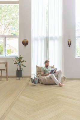 Плитка ПВХ Quick Step Vinyl Flex Pristine Дуб безмятежный натуральный светлый SGHBC20331 (740x129x2,5 мм)
