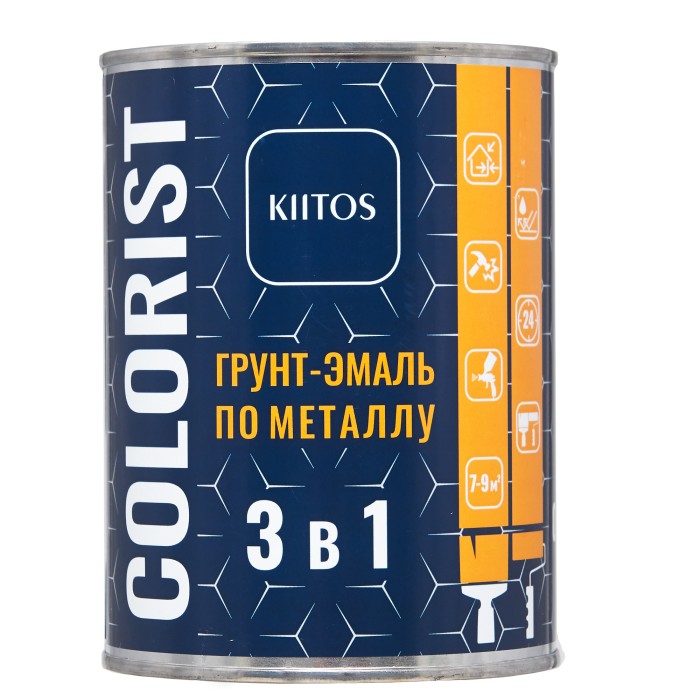 Грунт-эмаль по металлу и ржавчине KIITOS COLORIST цвет коричневый/шоколад, 10 кг