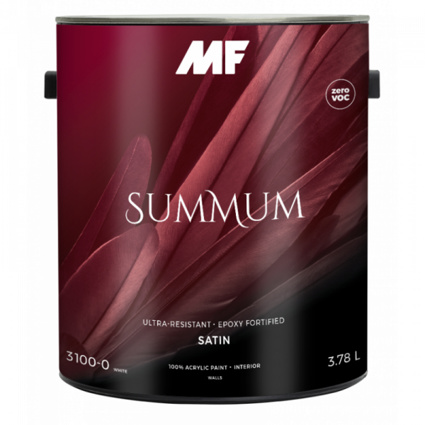Акриловая полуматовая моющаяся краска MF Paints Summum 3100 100% acrylic paint Epoxy fortified